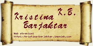 Kristina Barjaktar vizit kartica